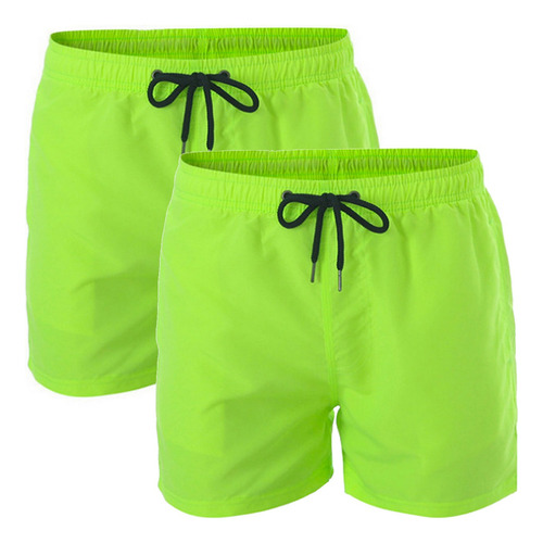 2 Pack Traje De Baño Playa Shorts Cortos Casuales Hombre