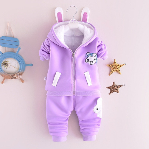 Conjunto De Ropa De Invierno De Felpa Cálida, Chamarra Con