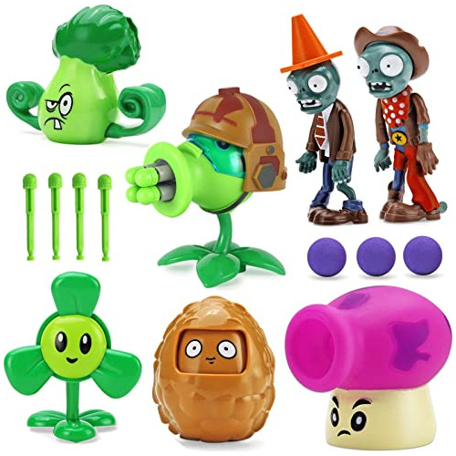 7 Pcs Plants And Zombies Toys Action Figures Pvz Toys S...
