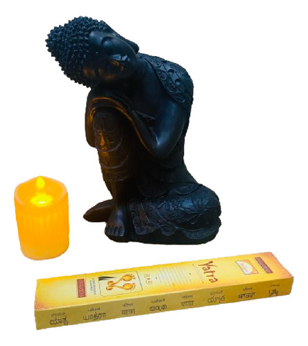 Estatuillas De India Buda 23 Cm Alto Resina Importado Deidad