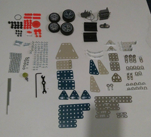 Meccano Lote Piezas C/instrucciones Comp Lego Technic Checa 