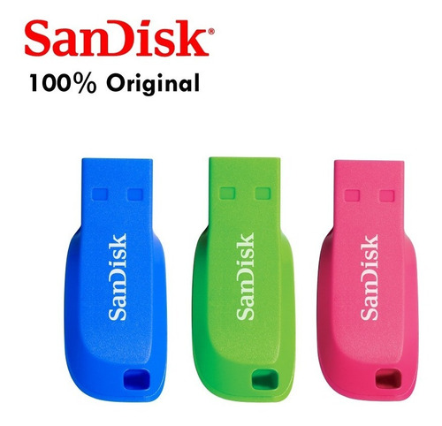 Pendrive SanDisk Cruzer Blade 16GB 2.0 azul eléctrico
