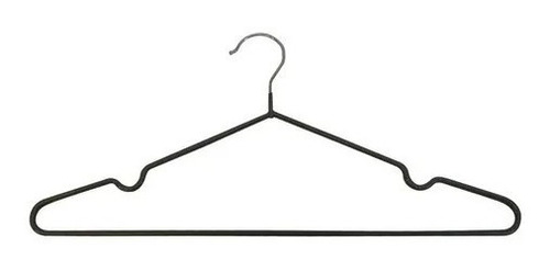 Imagen 2 de 3 de Perchas Set X 10 De Acero Engomado Negro