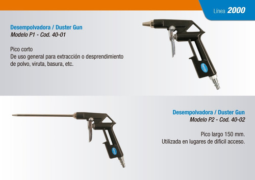 Pistola Desempolvadora Neumatica Bemar Pico Largo 150 Mm Dgm
