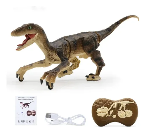 Dinosaurio Control Remoto 2,4. Gran Velociraptor Recargable