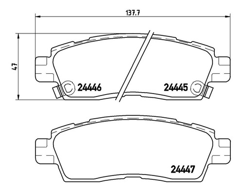 Set-4 Balatas Traseras Gmc Envoy 4.2l L6 02-07 Brembo