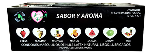Condon Dl Aroma Y Sabor Caja Con 12 Carteras, Cartera Con3pz