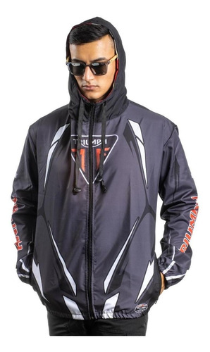 Imagem 2 de 6 de Blusa Jaqueta Corta Vento Masculino Impermeável Triumph