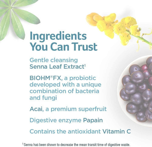 Limpieza Desintoxicación Probióticos Bayas De Acai Papaina Sabor Sin Sabor