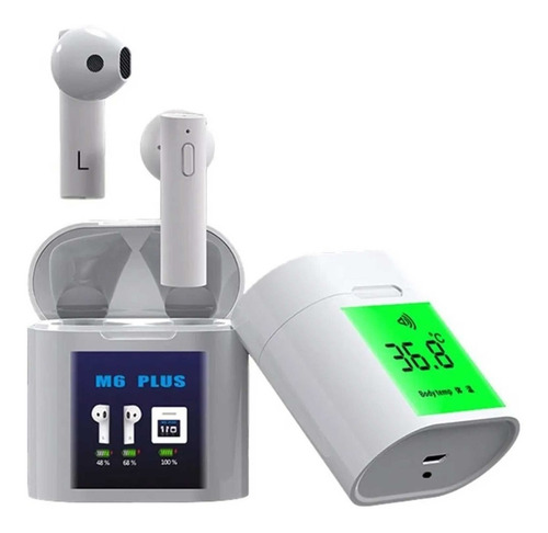 Audifonos Manos Libres Bluetooth 5.0 Y Termometro Infrarrojo