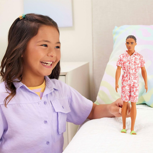 Muñeco Ken Fashionista 235 Con Traje De Flores Barbie Mattel