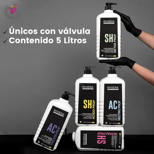 Shampoo Matizador Violeta Para Rubios Riviera Sin Sal 5l