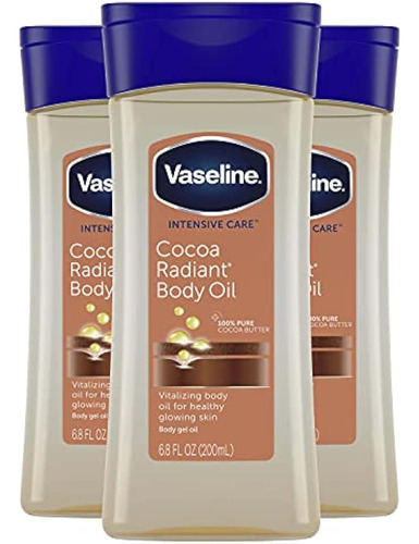 Vaseline Intensive Care Body Gel Oil Cocoa Radiant 6.8 Oz, P