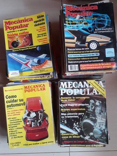 Colección 120 Revistas Mecánica Popular  Años 60, 70, 80 