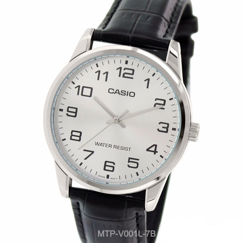 Reloj Casio Mtp-v001l Carcasa Acero Cuero Cristal Duro Watch Fan