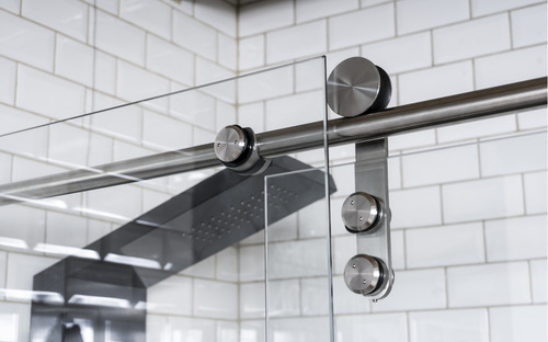Mampara Baño Pta Granero Acero Inox Cromo Hanoi Gorena 120cm