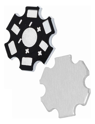 20 X Disipador Led Estrella Smd 1w 3w 5w Aluminio 2-pin