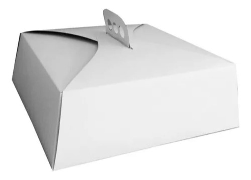  Caja Para Torta Cartulina Blanca Extra Grande