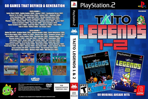 Emulador Taito Legendes 1 - 2 + 77 Jogos Para Play Station 2