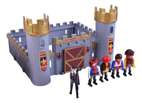 Castillo Medieval Y Personajes Piratas Muñecos Figuras