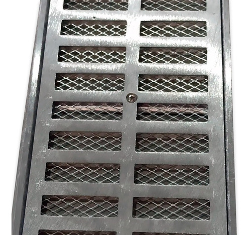 Ralo Linear 15x50 Alumínio + Tela E Parafuso De Fixação