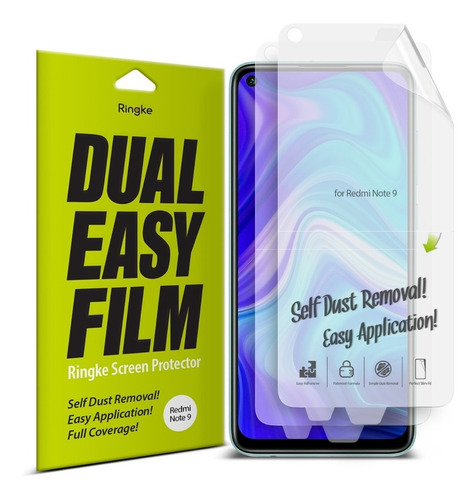 Imagen 1 de 8 de Film Dual Easy Xiaomi Redmi Note 9 Ringke Pack X2 Original
