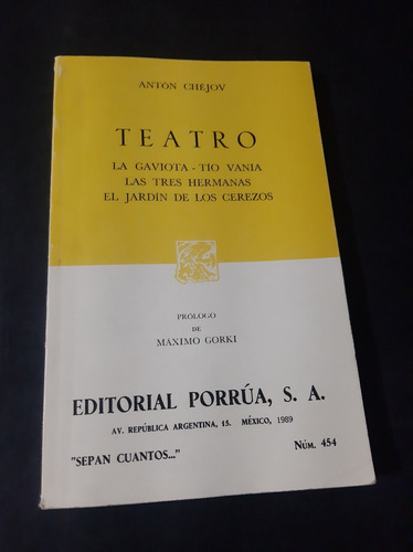 Teatro Antón Chejov La Gaviota Tio Vania Porrua (Usado)