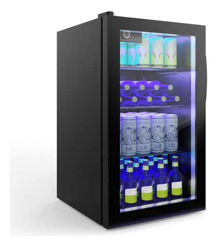 Mini Refrigerador Para 120 Latas Con Puerta De Vidrio Gpl