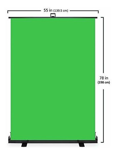 Imagen 5 de 6 de Pantalla Verde Para Fondo De Foto Video 138x198cm Retractil