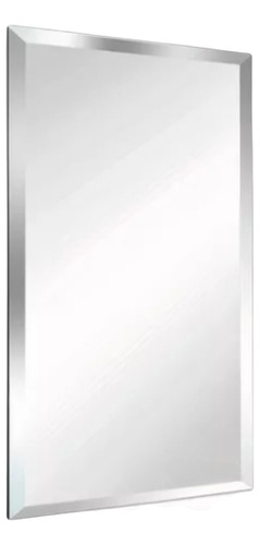 Espelho 50x70 4mm Bisotê Casa Banheiro C/ Suporte Invisível