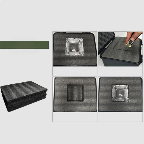 Caja De Almacenamiento De Caja Dura Impermeable Verde