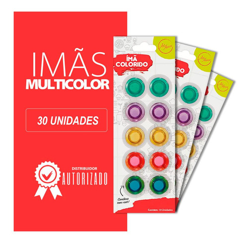 Refrigerador mural con cierre magnético redondo de 30 colores magnéticos