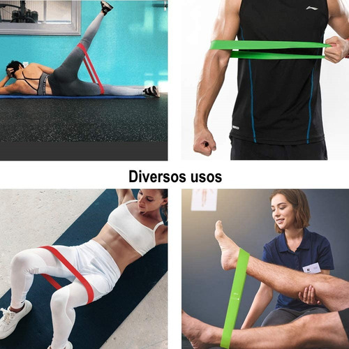 Kit De 5 Bandas Ligas De Resistencia Piernas Ejercicio Yoga