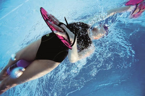Imagen 4 de 6 de Manoplas Natacion Arena Vortex Evolution Gris Distr Oficial