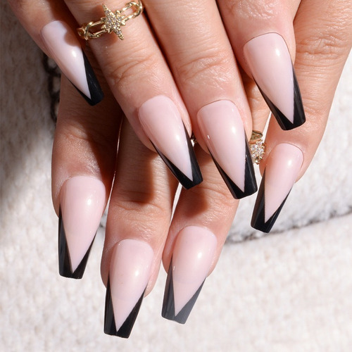 Unhas Postiças Bailarina Longa Decorada Pintada Autocolantes