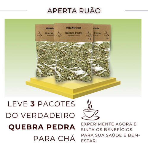 Chá Obba Natureba Oficial2n Quebra Pedra Em Ervas 20 G Pacote X 3