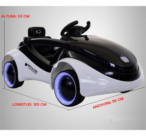 Carro Eléctrico Montable Para Niños, Montable Electrico Con Control Remoto Rojo, Control App Del Teléfono Móvil, Música, Luces Led