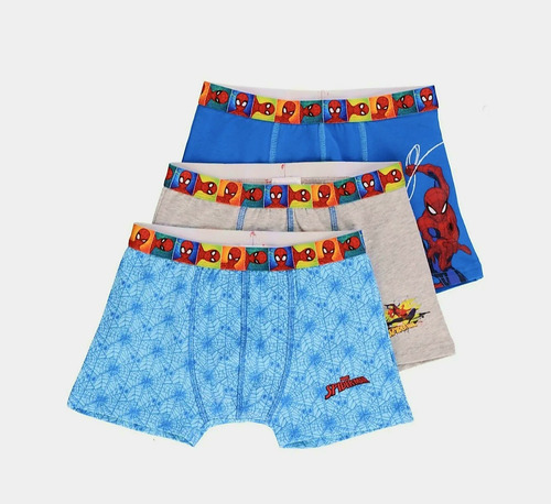 Boxer Algodón Spiderman Caffarena Talla 8 Pack X3 Mt40443