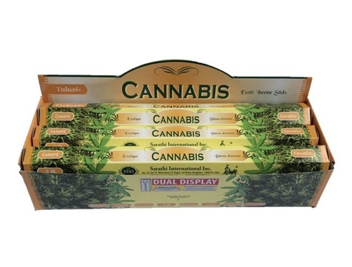 Incienso Aroma Cannabis Caja 6 Tubos Hexagonales