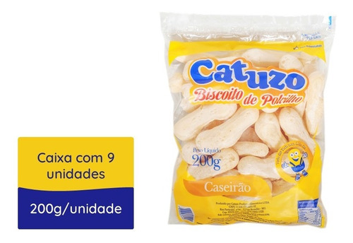 Biscoito Polvilho C/ Farinha De Milho Catuzo 200g - Cx/9 Un