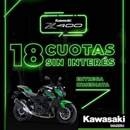 Imagen 1 de 5 de Kawasaki Z 400 Kawasaki Madero 18 Cuotas