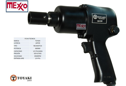 Pistola De Impacto Neumatica 1/2 Con Dados Y Accesorios