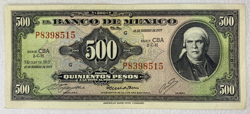 500 Pesos Morelos Familia Aa (abnc) Sin Circular !