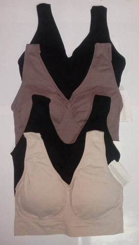 Imagen 5 de 8 de Top Sosten Camiseta Sin Relleno Talla Única Poliéster Spande