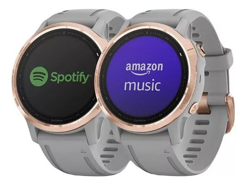 Garmin Fenix 6s Zafiro Rose Gold Correa Silicona Gris 42mm