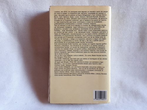 Imagen 2 de 6 de Una Investigacion Filosofica Philip Kerr Ed Anagrama