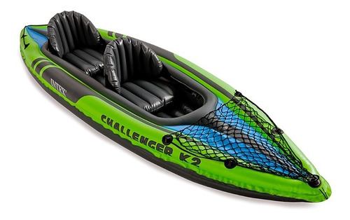 Kayak Inflable Challenger K2 Inflador Y Remos Aluminio Intex