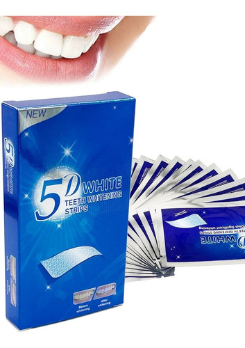 Tiras Blanqueadoras Dental 5d White 7 Pares Pack X 2 Cajas