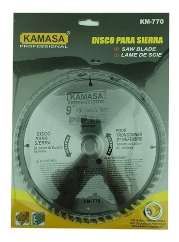 Disco Sierra Circular 9 Pulgadas 60 Dientes Kamasa