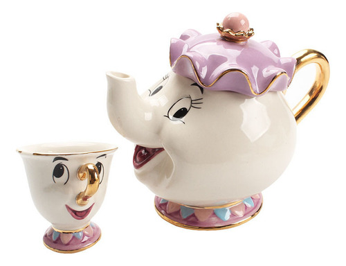 A Bela E A Fera Lady Lind Cup Bule E Xícara